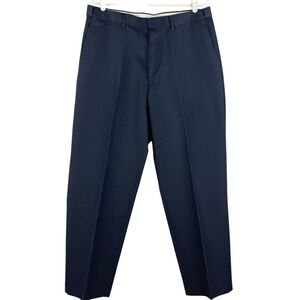 Puritan Men's Navy Chino Pants Size 36x30 Flat Front Tapered Leg Mid Rise